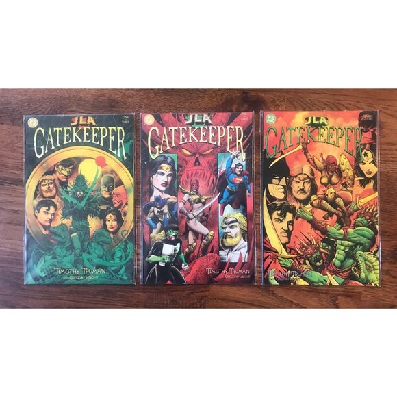 DC Comics Other - JLA GATEKEEPER GRAPHIC NOVELS FULL SET OF 3, Timothy Truman, ©2001, DC Comics